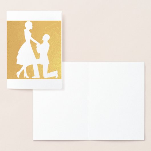 Vorschlag zur Ehe in Gold Folienkarte (Anzeige)