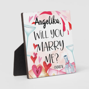 Vorschlag zur Eheschließung   Heiraten Sie mich? I Fotoplatte