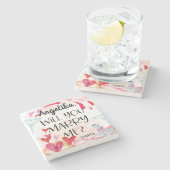 Vorschlag zur Eheschließung | Heiraten Sie mich? I Steinuntersetzer (Seitenansicht)