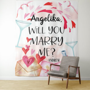 Vorschlag zur Eheschließung Heiraten Sie mich? I Wandteppich