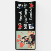 Vorschlag zur Eheschließung | Retro Pop Romantik Banner (Vertikal)