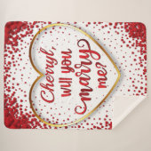 Vorschlag zur Eheschließung von Red Hearts wird mi Sherpadecke (Vorderseite (Horizontal))