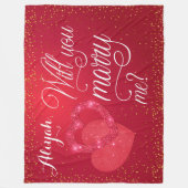 Vorschlag zur Eheschließung von Roten Herzen Fleecedecke (Vorderseite)