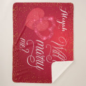 Vorschlag zur Eheschließung von Roten Herzen Sherpadecke (Vorderseite)