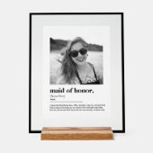 Vorschlag zur Fun-Trauzeugin Wörterbuch mit Foto Acrylschild (Vorderseite)