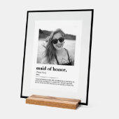 Vorschlag zur Fun-Trauzeugin Wörterbuch mit Foto Acrylschild (Winkel)