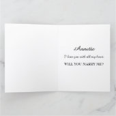 Vorschlag zur Personalisierten Rose in heißen Rosa Karte (Innenseite)