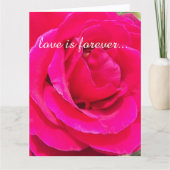 Vorschlag zur Personalisierten Rose in heißen Rosa Karte (Vorderseite)