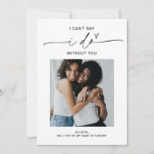 Vorschlag zur Trauzeugin Minimalistischen Fotos Einladung (Vorderseite)