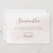 Vorschlag zur Trauzeugin Terracotta Fall Foliage Einladung (Rückseite)