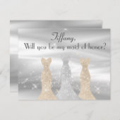 Vorschlag zur Trauzeugin von Elegant Gowns Einladung (Vorne/Hinten)
