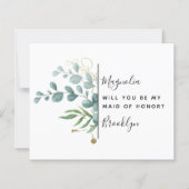 Vorschlag zur Trauzeugin von Eukalyptus-Haushalten (Vorderseite)