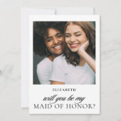 Vorschlag zur Trauzeugin von Minimalistischem Foto Einladung (Vorderseite)