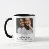 Vorschlag zur Trauzeugin von Minimalistischem Foto Tasse (Links)