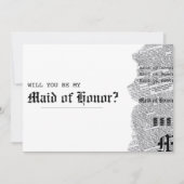 Vorschlag zur Trauzeugin von Schwarzweiß-Rep Karte (Vorderseite)