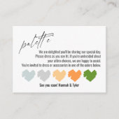 Vorschläge zur Farbpalette der einfachen Hochzeits Begleitkarte (Vorderseite)