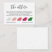 Vorschläge zur Farbpalette der Hochzeitgastfarben Begleitkarte (Vorne/Hinten)