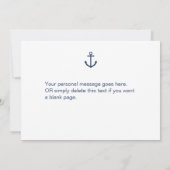 Vorschlagskarte der Nautischen Marine Einladung (Rückseite)