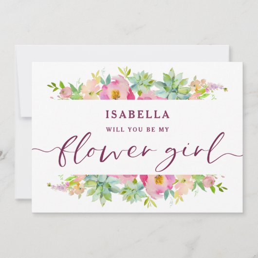 Vorschlagskarte für blühende, schicke Blütenblume (Vorderseite)