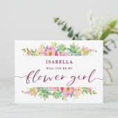 Vorschlagskarte für blühende, schicke Blütenblume (Stehend Vorderseite)