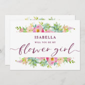 Vorschlagskarte für blühende, schicke Blütenblume (Vorne/Hinten)