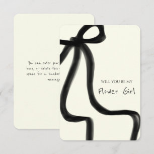 Vorschlagskarte für das Whimsical Chic Black Bow F Einladung