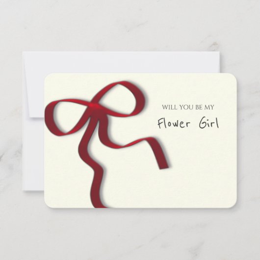 Vorschlagskarte für das Whimsical Chic Red Bow Flo Einladung (Vorderseite)