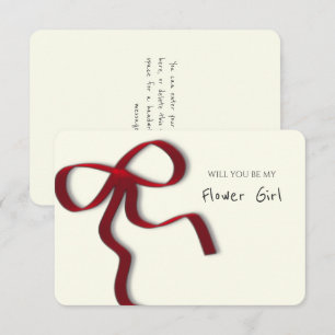 Vorschlagskarte für das Whimsical Chic Red Bow Flo Einladung