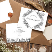 Vorschlagskarte für den Trauzeuge "Weiß und Schwar Einladung