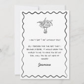 Vorschlagskarte für die handgezeichnete Doodle-Tra (Rückseite)