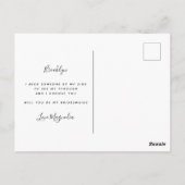 Vorschlagskarte für ein einfaches Kleid Postkarte (Rückseite)