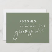 Vorschlagskarte für einen eleganten "grünen Trauze Einladung (Vorderseite)