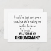 Vorschlagskarte für einen lustigen Trauzeuge Trauz Dankeskarte (Vorne/Hinten)