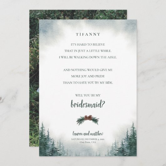 Vorschlagskarte für rustikale Hochzeitsfeier Einladung (Vorne/Hinten)