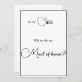 Vorschlagskarte für Trauzeuginnen Einladung (Vorne/Hinten)