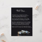 Vorschlagskarte "Werden Sie mich heiraten" Karte (Vorderseite/Rückseite Beispiel)