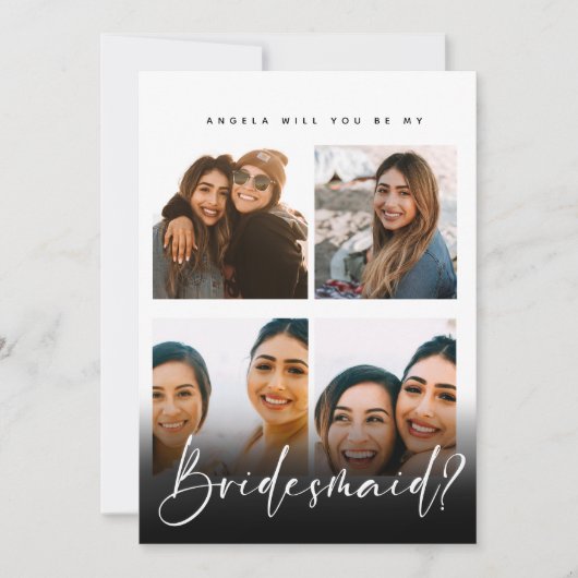 Vorschlagskarte zum Brautparty eines benutzerdefin (Vorderseite)