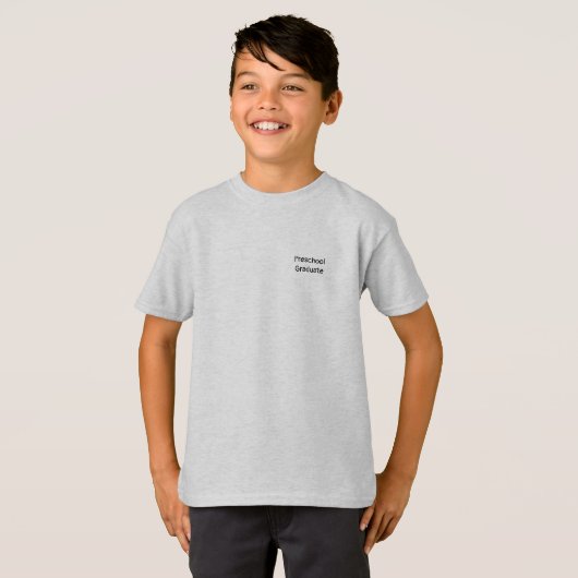 Vorschool Boy Graduate Name Niedlich Tiger T-Shirt (Vorne ganz)