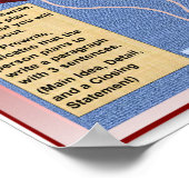 Vorschreiben-1 Absatz-3 Sätze- Poster 12"x12" (Ecke)