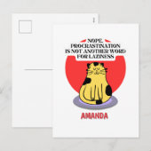 Vorschub-Thema Cat's Meme Feiertagspostkarte (Vorne/Hinten)