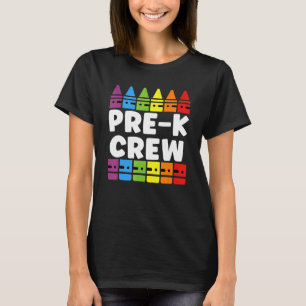Vorschul-Crew Pre-K-Stamm Zurück zur Schule Lehrer T-Shirt