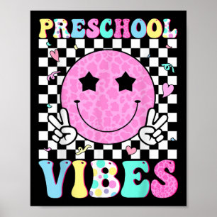 Vorschul-Stimmung Lächeln Gesicht Zurück zur Schul Poster