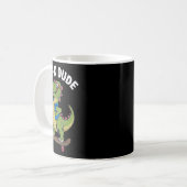 Vorschul-Typ Dinosaurier Skateboard fahrende Kinde Kaffeetasse (Vorderseite Links)