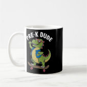 Vorschul-Typ Dinosaurier Skateboard fahrende Kinde Kaffeetasse (Links)