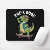 Vorschul-Typ Dinosaurier Skateboard fahrende Kinde Mousepad (Mit Mouse)