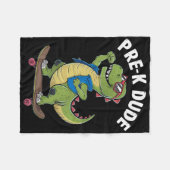 Vorschul-Typ Dinosaurier Skateboarding Kindergarte Fleecedecke (Vorderseite (Horizontal))