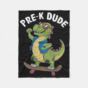 Vorschul-Typ Dinosaurier Skateboarding Kindergarte Fleecedecke