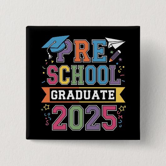 Vorschulabschluss 2025 Abschluss Vorschule Button (Vorderseite)