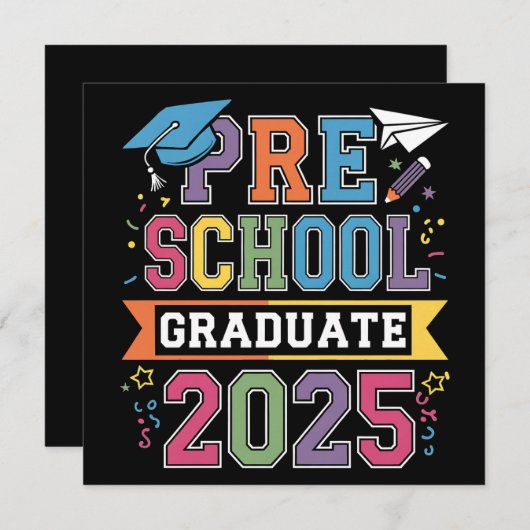 Vorschulabschluss 2025 Abschluss Vorschule Einladung (Vorne/Hinten)