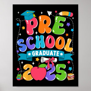 Vorschulabschluss 2025 Kinder Jungen Mädchen Zurüc Poster